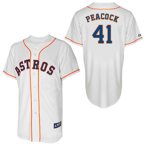 Brad Peacock #41 Youth Baseball Jersey-Houston Astros Authentic Home White Cool Base MLB Jersey